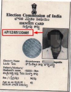 Example voter id card 