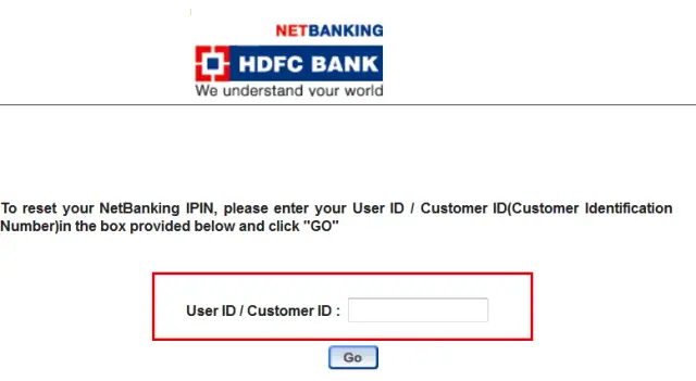 generate hdfc mobile banking ipin