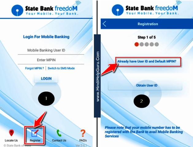 SBI Mobile banking activate 
