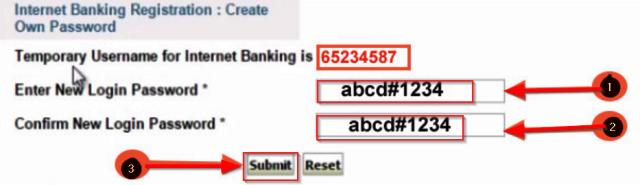 online sbi reset password 