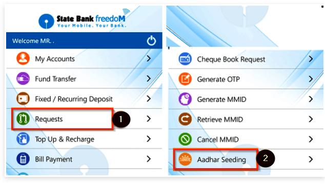 Freedom app with Aadhar Card Link