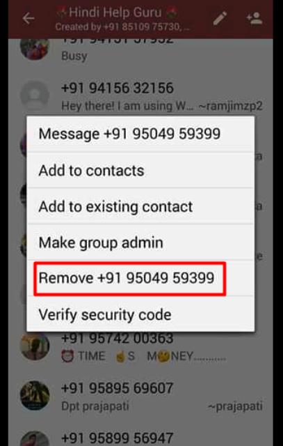 tricks for delete whatsapp group