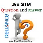 Reliance Jio SIM Importent Saval ke Javab Hindi Me