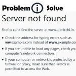 Server Not Found Error