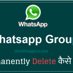 whatsapp group Permanently Delete