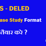 DELED Case Study Format – Example For School Students