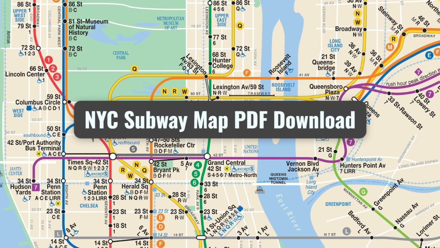 NYC Subway Map PDF Free Download