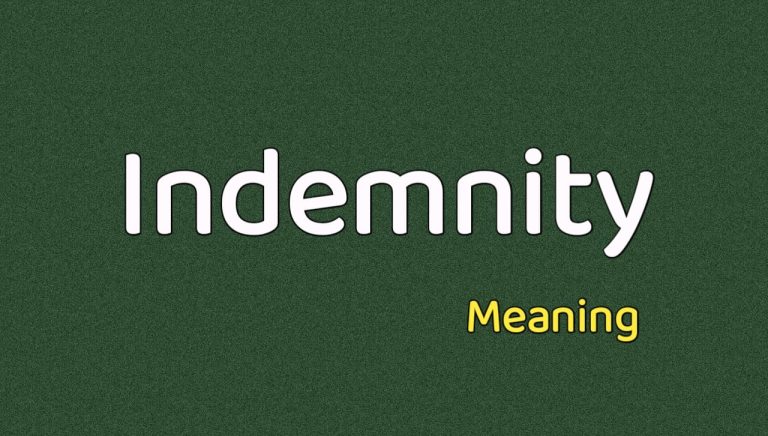 Indemnity Meaning