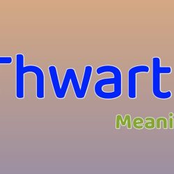 Thwarts Meaning