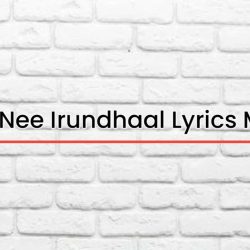 Ennodu Nee Irundhaal Lyrics Meaning