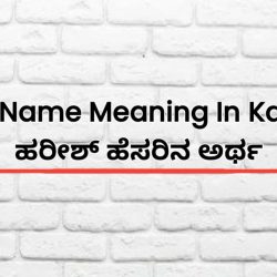 Harish Name Meaning In Kannada