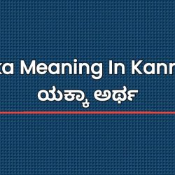 Yakka Meaning In Kannada